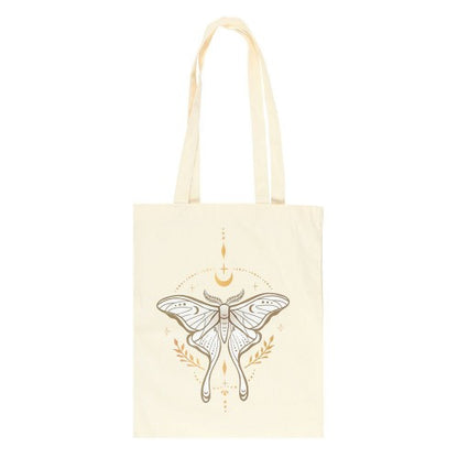 Front - Something Different Light Luna Moth Polycotton Tote Bag