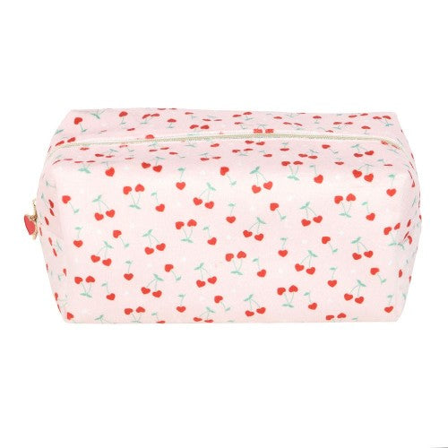 Front - Something Different Heart Cherry Toiletry Bag