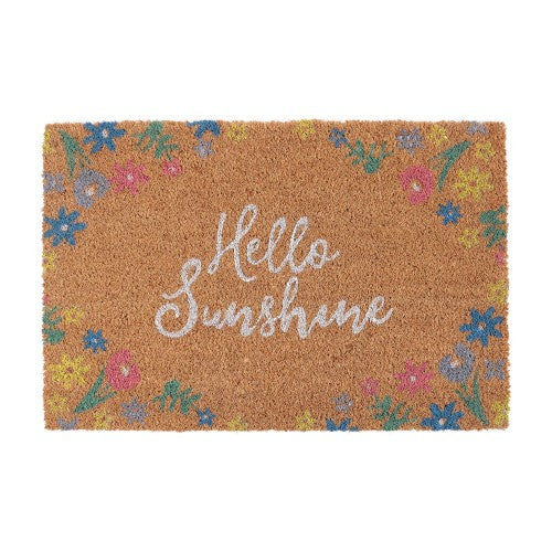 Front - Something Different Hello Sunshine Floral Door Mat