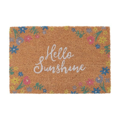 Front - Something Different Hello Sunshine Floral Door Mat