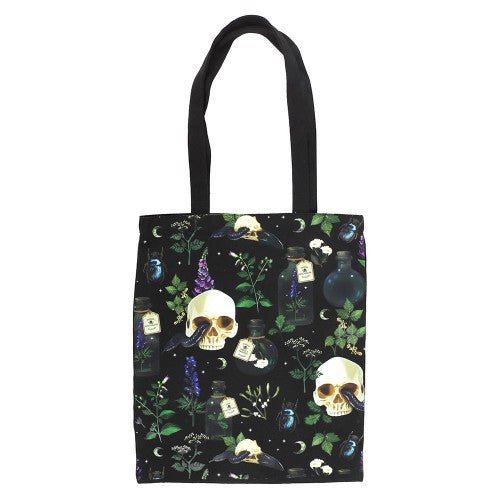 Front - Something Different Venom & Vines Printed Polycotton Tote Bag