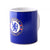 Front - Chelsea FC Official Fade Crest Design Ceramic Mug