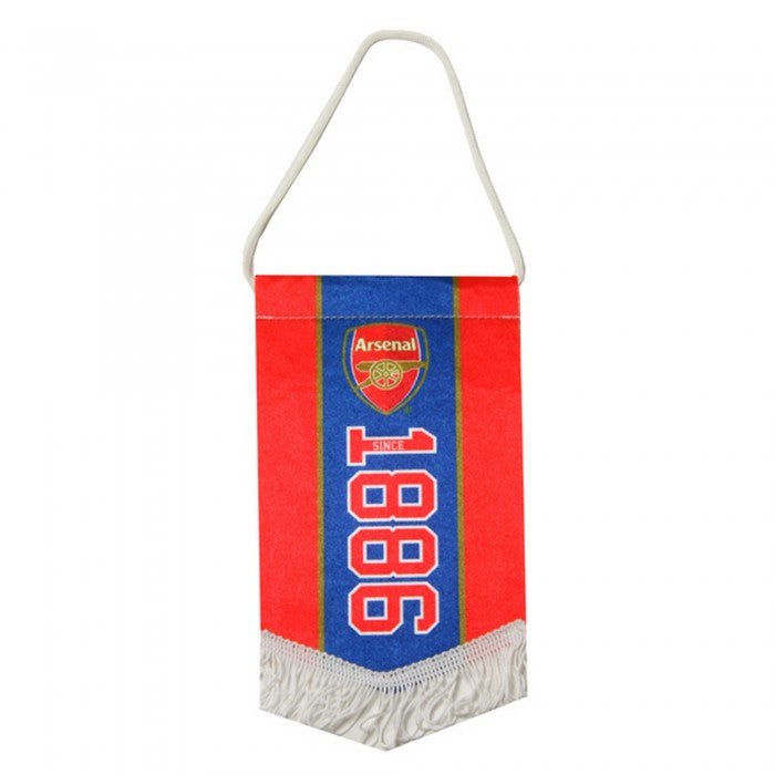 Front - Arsenal FC Official Football Crest Design Established Mini Pennant
