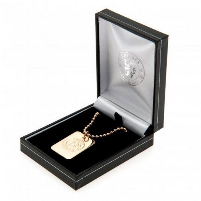 Front - Chelsea FC Gold Plated Dog Tag And Chain