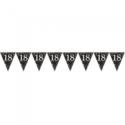 Front - Amscan Sparkling Gold Celebration 18th Birthday Bunting