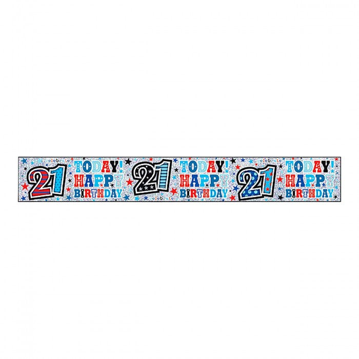 Front - Simon Elvin 21 Today Foil Banner (Pack of 6)
