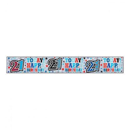 Front - Simon Elvin 21 Today Foil Banner (Pack of 6)
