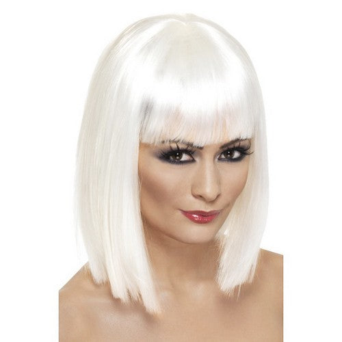 Front - Smiffys White Glamour Wig