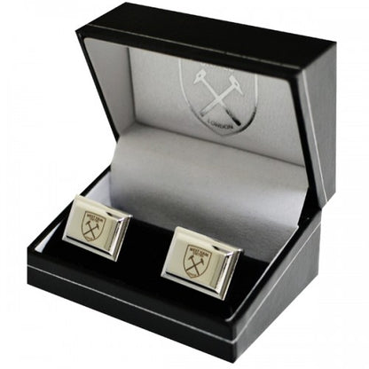 Silver - Back - West Ham Silver Plated Cufflinks