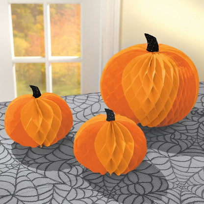 Front - Amscan Halloween Pumpkin Honeycomb Centrepiece