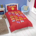 Front - Rapport Bedtime Learning Toddler Reversible Single Duvet Cover Set