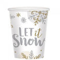 Front - Amscan Let It Snow Cups (Pack of 8)