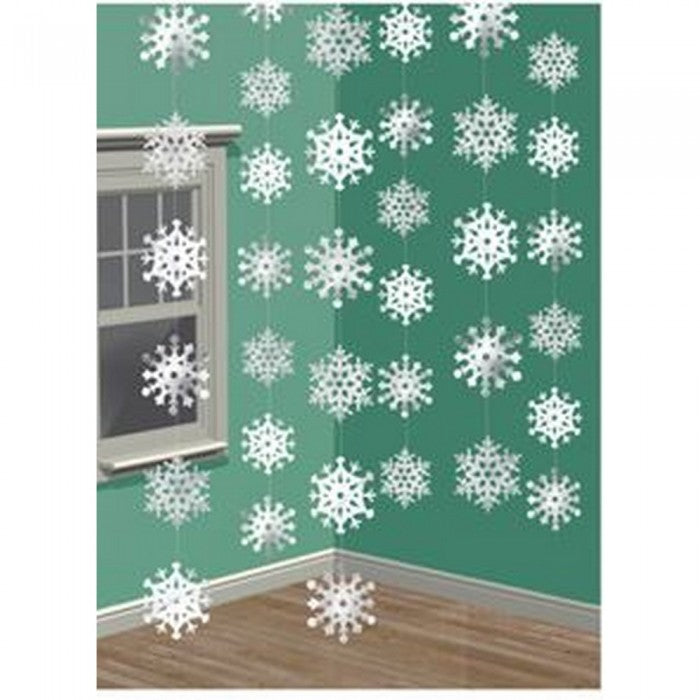 Front - Amscan Hanging Snowflake Decorations (Pack of 6)