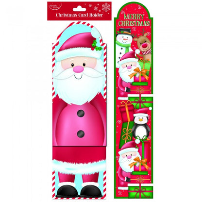 Front - Eurowrap Christmas Santa Claus Card Holder (Pack of 12)