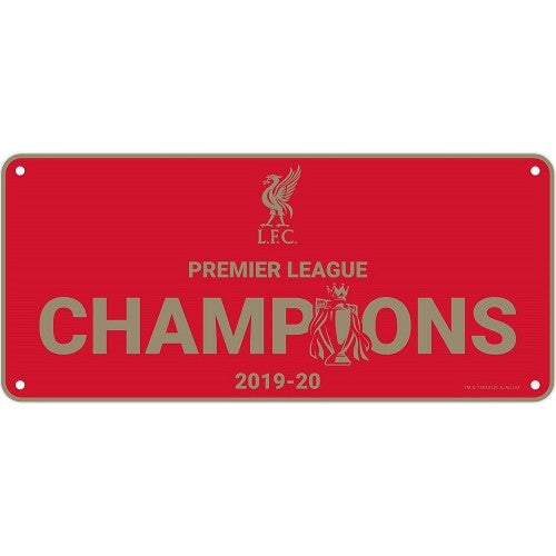 Front - Liverpool FC Premier League Champions 2019-20 Plaque