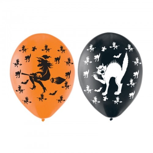 Front - Amscan Latex Halloween Balloons (Pack of 6)