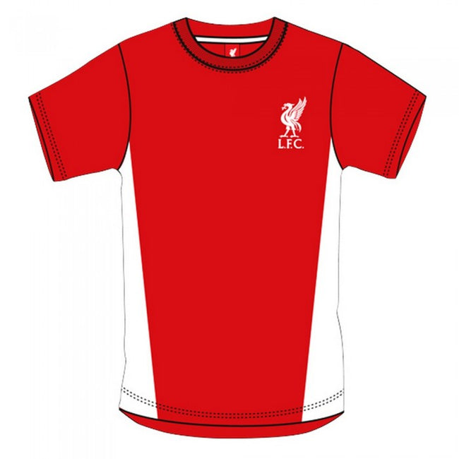 Front - Liverpool FC Mens Official Short Sleeve Football Crest T-Shirt