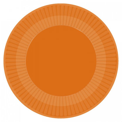 Front - Amscan Paper Pumpkin Halloween Disposable Plates (Pack of 8)