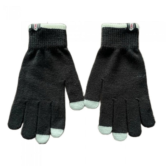 Front - Fulham FC Unisex Adult Knitted Crest Touch Gloves