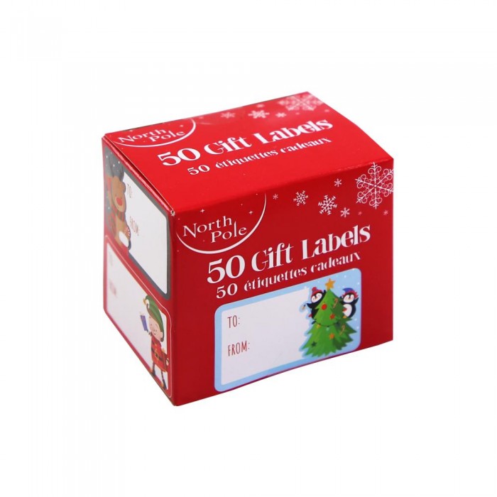 Front - Eurowrap Cute Christmas Labels (Pack of 50)