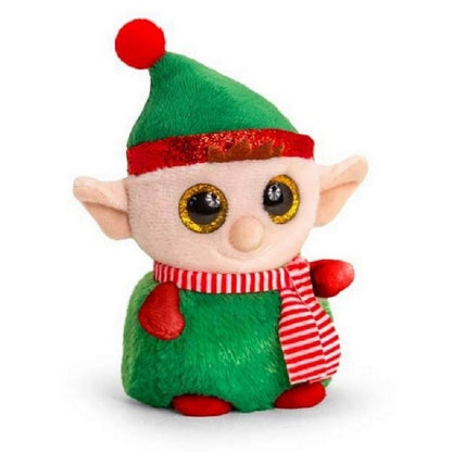 Green-Red - Front - Keel Toys Montu Elf Christmas Plush Toy