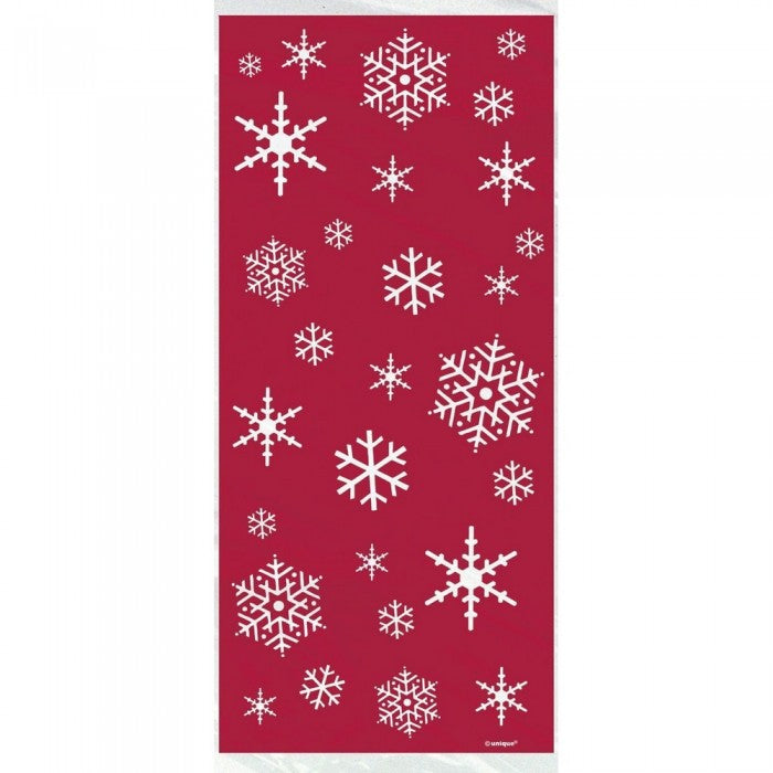 Front - Unique Party Sparkle Cellophane Christmas Party Bags (Pack of 20)