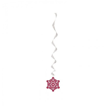 Front - Unique Party Sparkle Tree Snowflake Christmas Hanging Decoration (Pack of 3)
