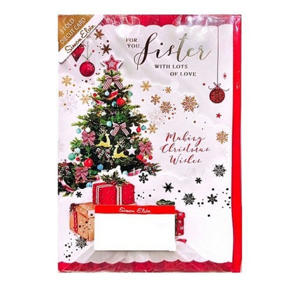 Front - Simon Elvin For You Sister Tree Christmas Card (Pack of 6)