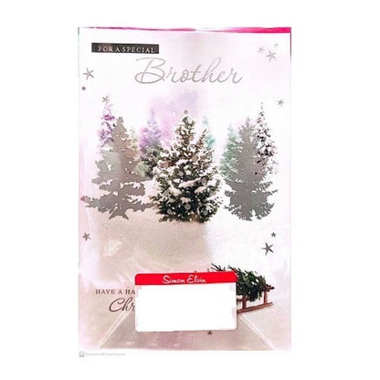 White-Green - Front - Simon Elvin To A Special Brother Christmas Card (Pack of 6)