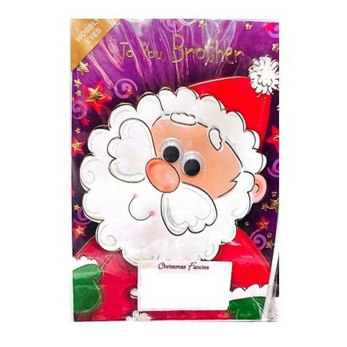 Red-Purple - Front - Simon Elvin To You Brother Santa Claus Christmas Card (Pack of 12)