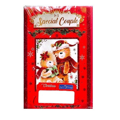 Front - Simon Elvin Special Couple Teddy Bear Christmas Card (Pack of 6)