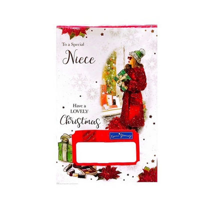 Front - Simon Elvin For A Special Niece Christmas Greetings Card (Pack of 6)