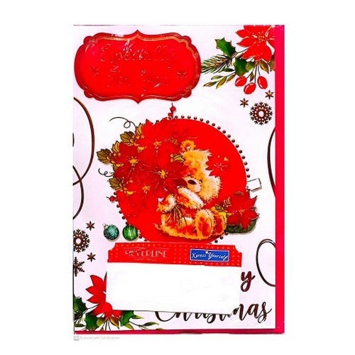 White-Red - Front - Simon Elvin Especially For You Open Christmas Greetings Card (Pack of 12)