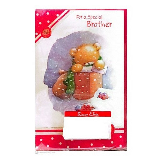 Front - Simon Elvin For A Special Brother Christmas Greetings Card (Pack of 12)