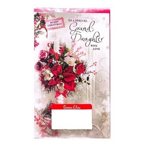 Front - Simon Elvin To A Special Grand Daughter Christmas Greetings Card (Pack of 6)