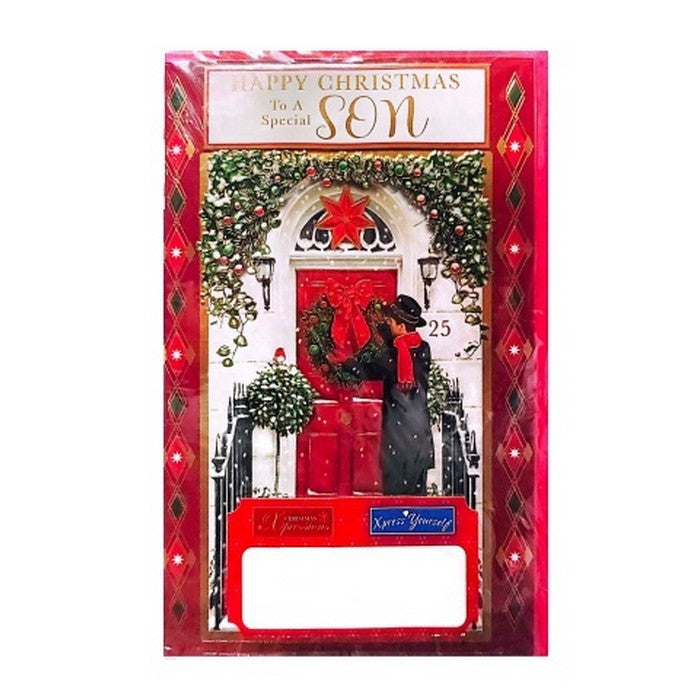 Front - Simon Elvin To A Special Son Christmas Card (Pack of 6)