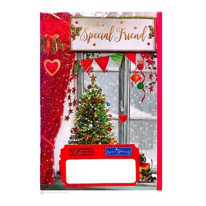 Front - Simon Elvin Special Friend Christmas Tree Christmas Card (Pack of 6)