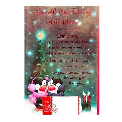 Front - Simon Elvin From All The Family Penguin Christmas Card (Pack of 6)
