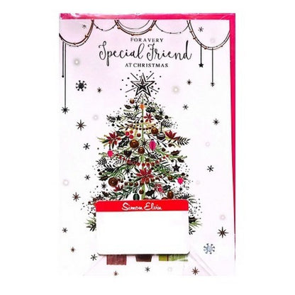 Front - Simon Elvin Special Friend Christmas Tree Greetings Card (Pack of 6)