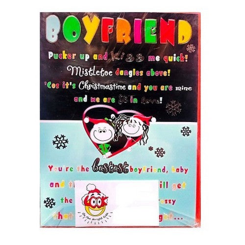 Front - Simon Elvin Boyfriend Heart Christmas Card (Pack of 6)