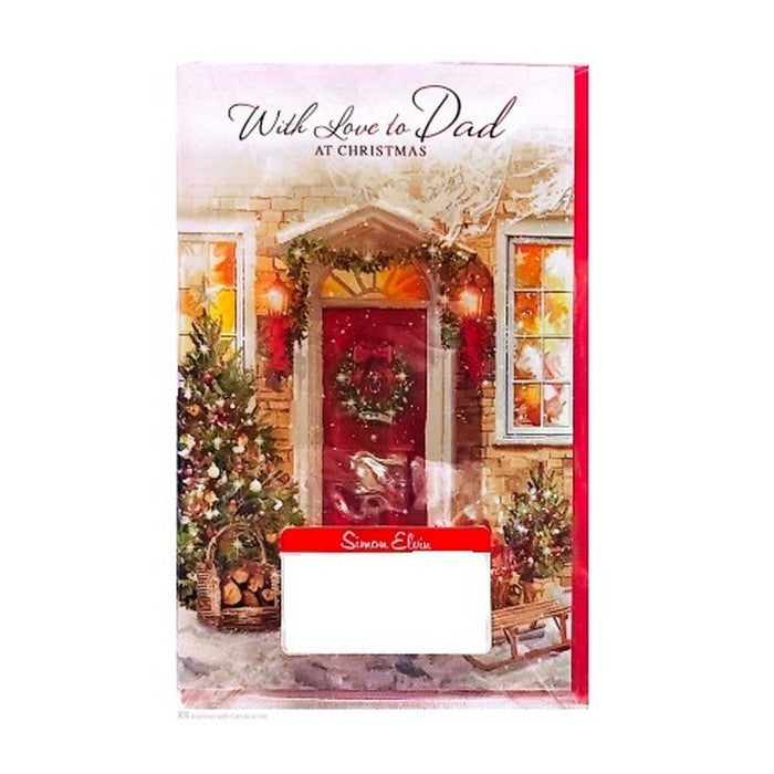 Front - Simon Elvin With Love To Dad Christmas Card (Pack of 6)