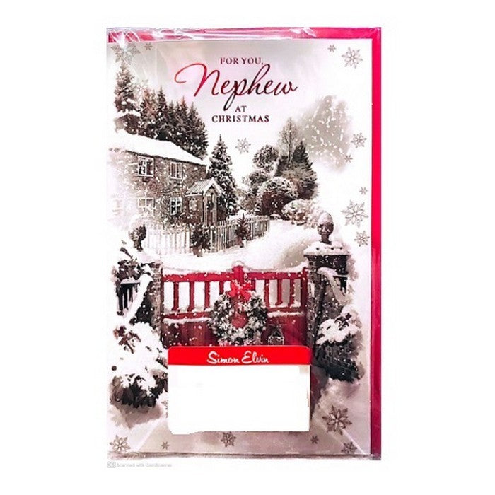 Front - Simon Elvin For You Nephew Christmas Card (Pack of 6)