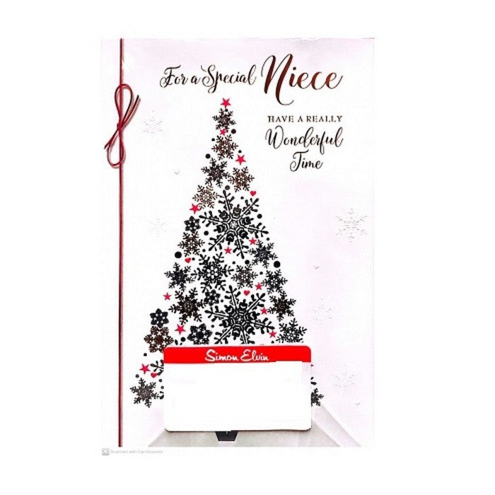 White-Red - Front - Simon Elvin For A Special Niece Christmas Card (Pack of 6)