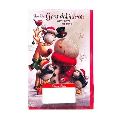 Red-White - Front - Simon Elvin For The Grandchildren Christmas Card (Pack of 6)