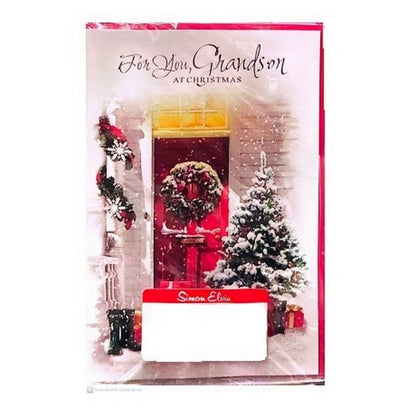 Front - Simon Elvin For You Grandson Christmas Card (Pack of 6)