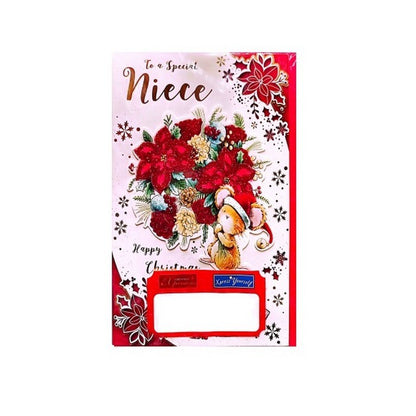 Front - Simon Elvin To A Special Niece Mouse Christmas Card (Pack of 6)
