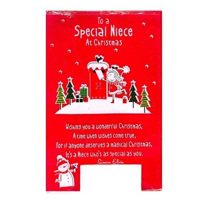Front - Simon Elvin For A Special Aunt Teddy Bear Christmas Card (Pack of 12)