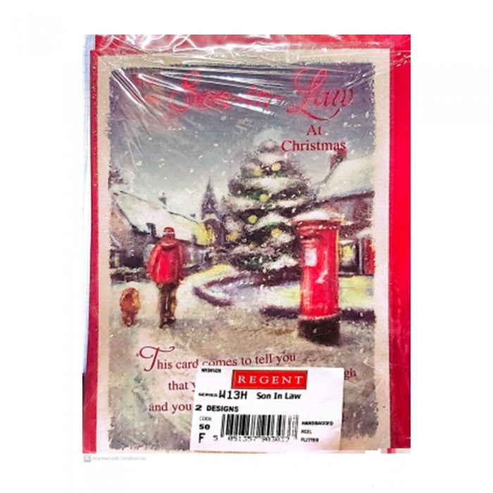 Front - Simon Elvin At Christmas Son In Law Christmas Card (Pack of 12)