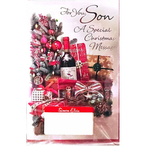 Front - Simon Elvin A special Message Son Christmas Greetings Card (Pack of 6)
