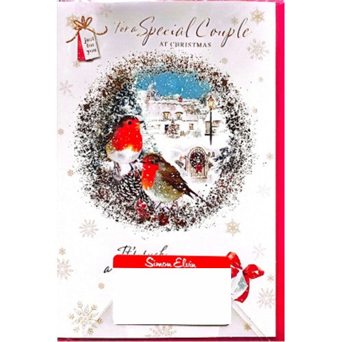 Front - Simon Elvin For A Special Couple Christmas Card (Pack of 6)